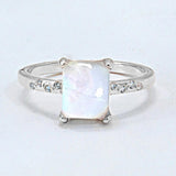 Square Moonstone Ring - Crazy Like a Daisy Boutique