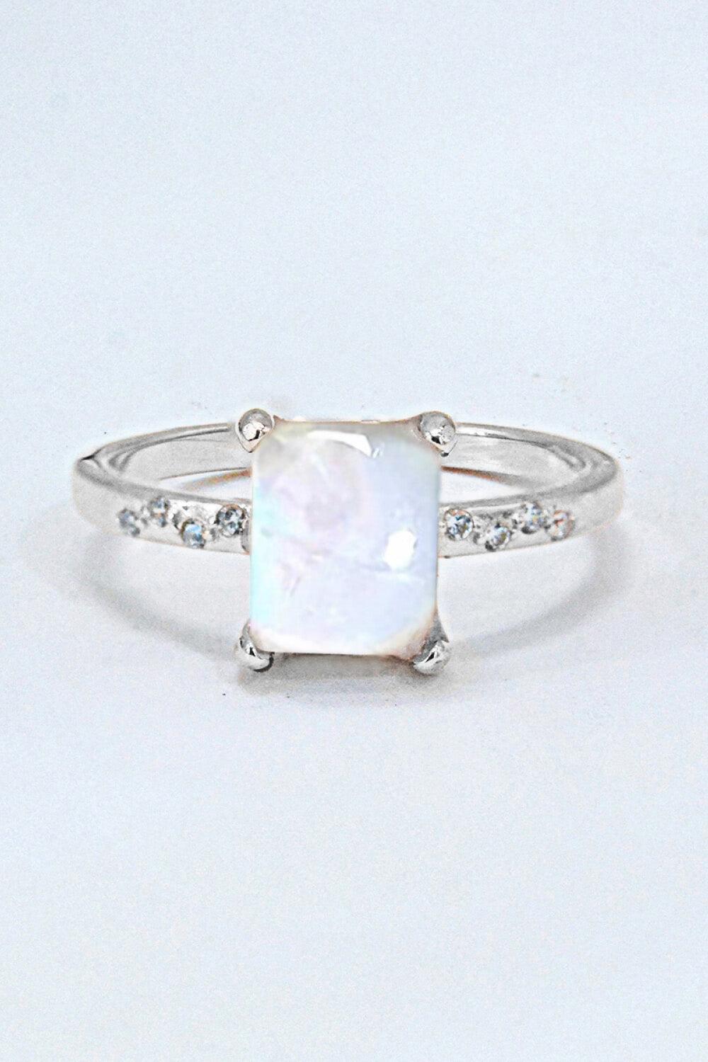 Square Moonstone Ring - Crazy Like a Daisy Boutique