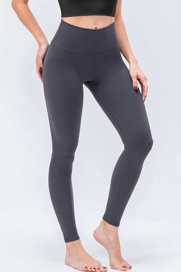 Wide Waistband Slim Fit Active Leggings - Crazy Like a Daisy Boutique #