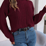 Cable-Knit Turtleneck Sweater - Crazy Like a Daisy Boutique #