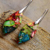 Handmade Natural Stone Dangle Earrings - Crazy Like a Daisy Boutique #