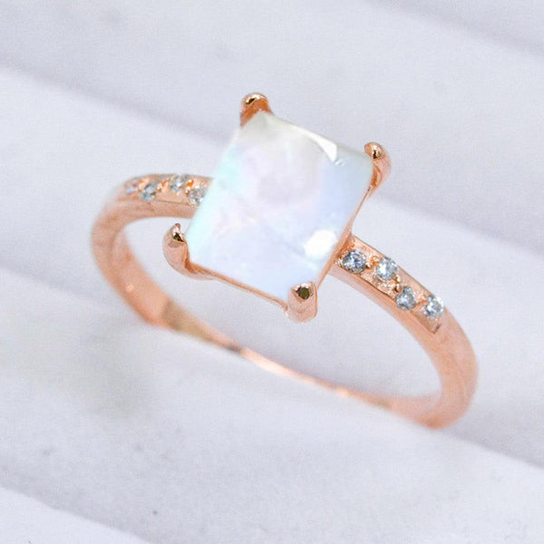 Square Moonstone Ring - Crazy Like a Daisy Boutique #