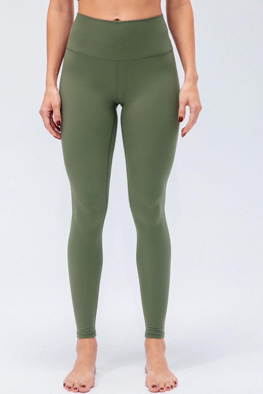 Wide Waistband Slim Fit Active Leggings - Crazy Like a Daisy Boutique #