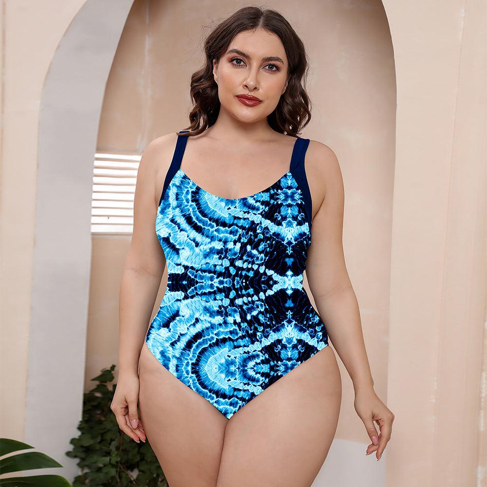 Full Size Printed Scoop Neck Sleeveless One-Piece Swimsuit - Crazy Like a Daisy Boutique #