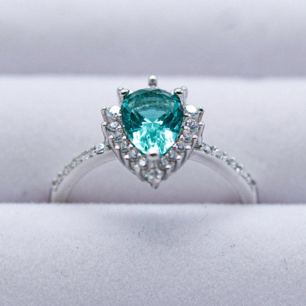 Paraiba Tourmaline Pear Shape Ring - Crazy Like a Daisy Boutique #