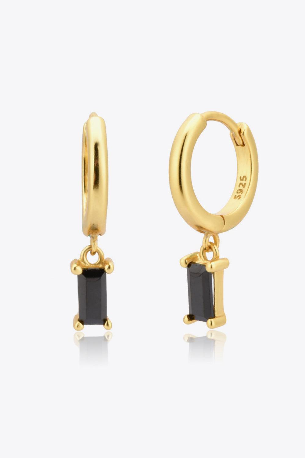 Zircon Huggie Drop Earrings - Crazy Like a Daisy Boutique #