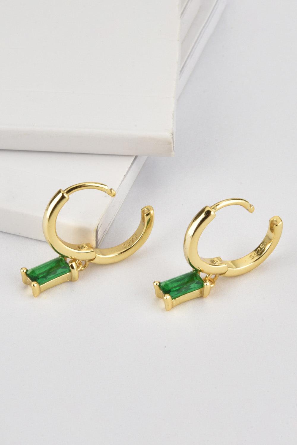 Zircon Huggie Drop Earrings - Crazy Like a Daisy Boutique #