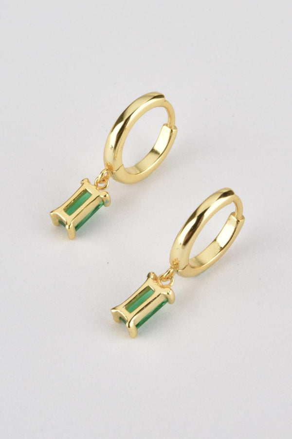 Zircon Huggie Drop Earrings - Crazy Like a Daisy Boutique #