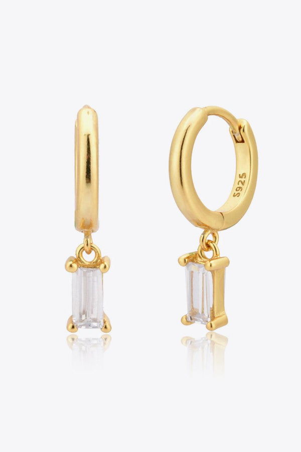 Zircon Huggie Drop Earrings - Crazy Like a Daisy Boutique