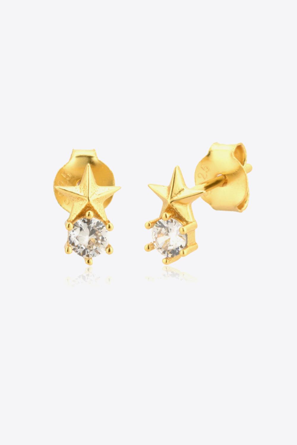 Zircon Star Stud Earrings - Crazy Like a Daisy Boutique #