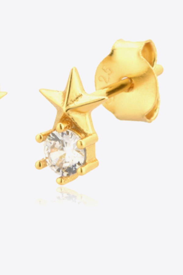 Zircon Star Stud Earrings - Crazy Like a Daisy Boutique #